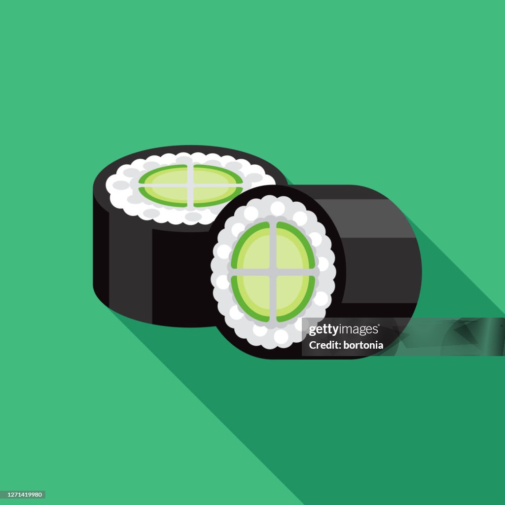 Avocado Maki Sushi Icon