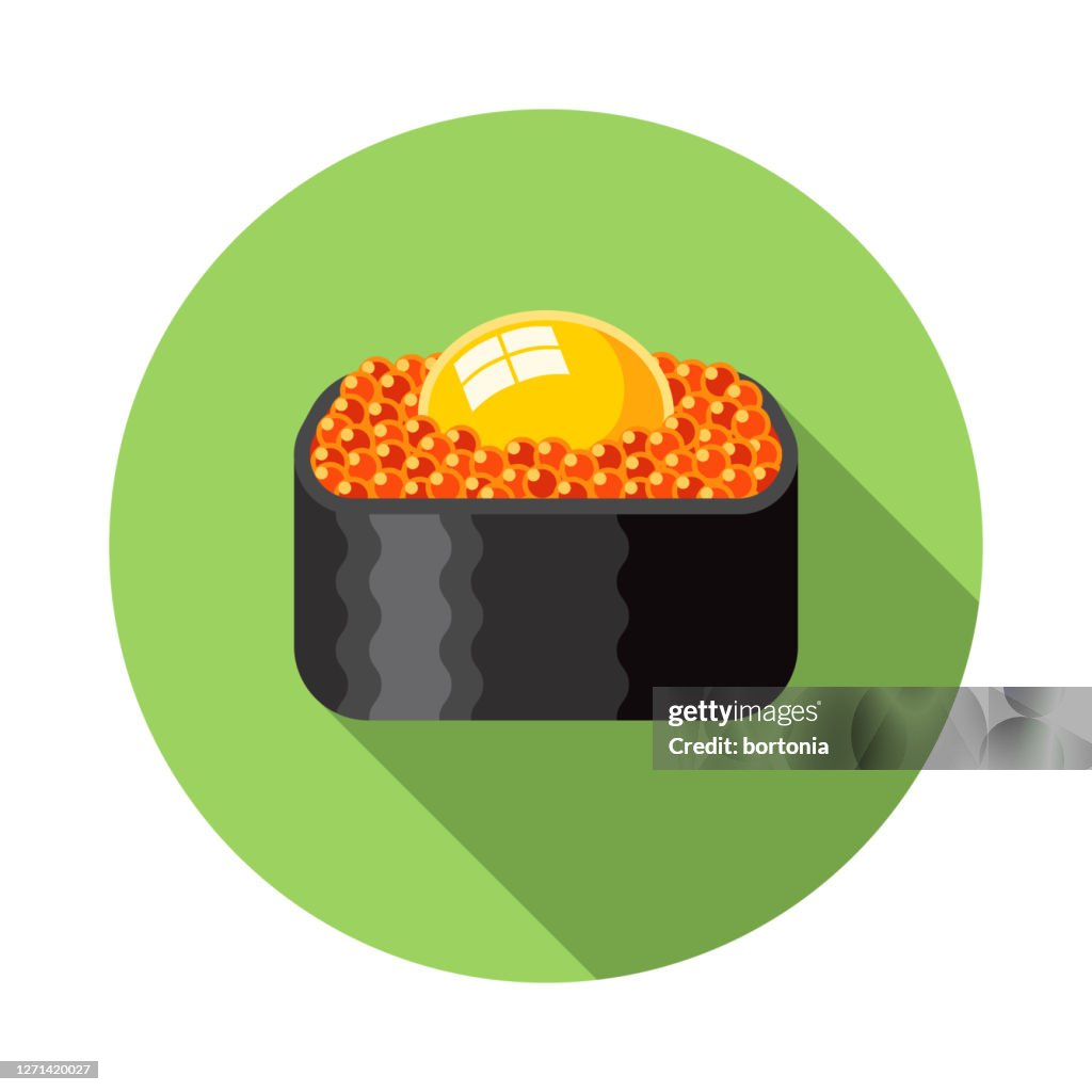 Tobiko Flying Fish Roe with Quail Egg Sushi Icon