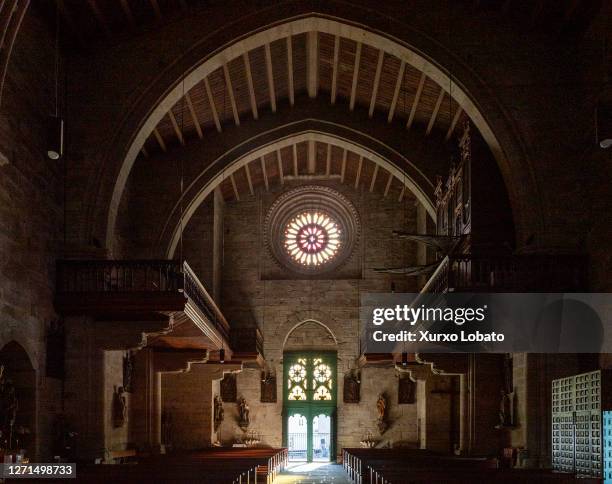 Inside the church of San Martin was consecrated in 1434 is in the Gothic oxival style. It has a single nave and pentagonal apse, the portico is an...