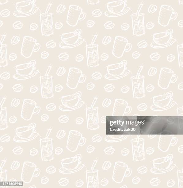 seamless pattern - coffee stock illustrations