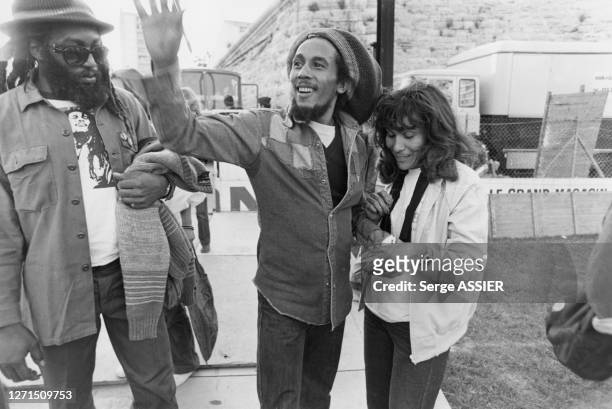 Bob Marley avant son concert à Toulon, France le 30 juin 1980.