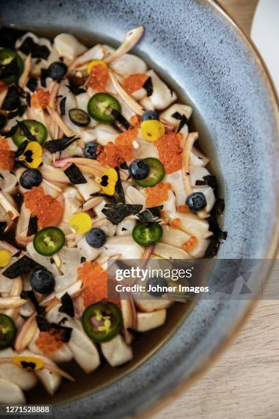 seafood in bowl - aalesund stock pictures, royalty-free photos & images