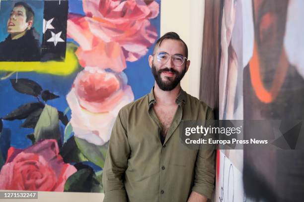 Christian Fernández Mirón, curator of the exhibition 'Del todo imposible', during the presentation of the show at the Sala de Arte Joven, on...