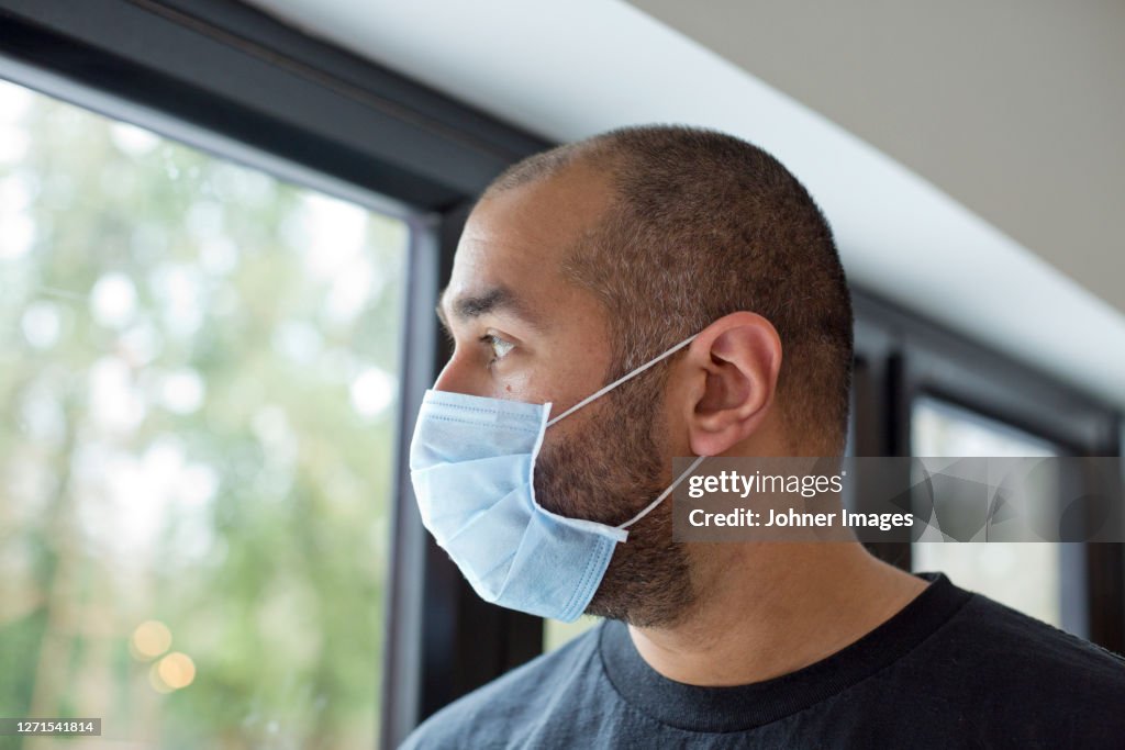 Man Using Protection Man Wearing Protective Mask High-Res Stock Photo - Getty Images