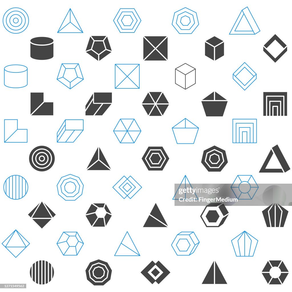 Geometric Shapes Vector Math Geometric Shapes Vector Background High-Res Vector Graphic - Getty Images