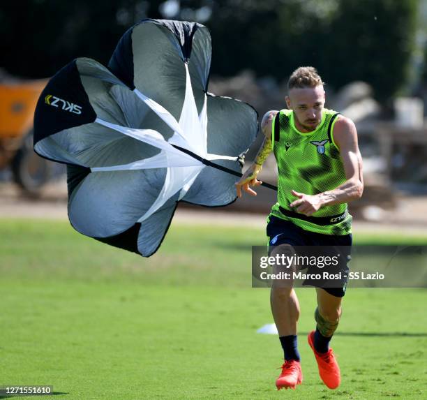 Manuel Lazzari of SS Lazio during the SS Lazio training session at the Fornello Center on September 09, 2020 in Rome, Italy.