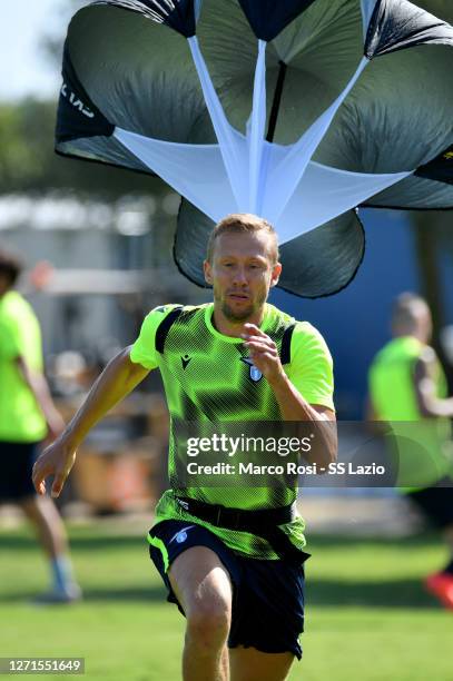 Lucas Leiva of SS Lazio during the SS Lazio training session at the Fornello Center on September 09, 2020 in Rome, Italy.
