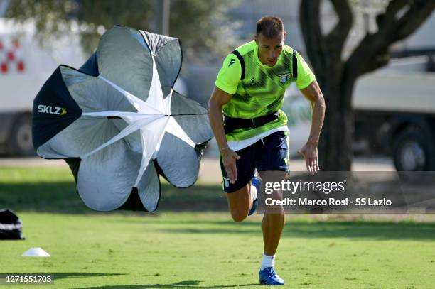 Stefan Radu of SS Lazio during the SS Lazio training session at the Fornello Center on September 09, 2020 in Rome, Italy.