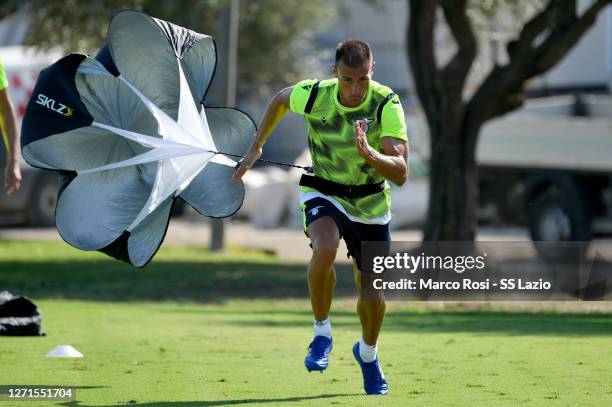 Stefan Radu of SS Lazio during the SS Lazio training session at the Fornello Center on September 09, 2020 in Rome, Italy.