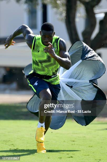Quissanga Bastos of SS Lazio during the SS Lazio training session at the Fornello Center on September 09, 2020 in Rome, Italy.