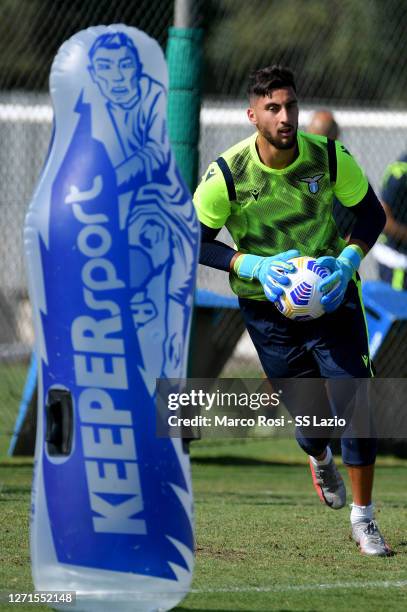 Thomas Strakosha of SS Lazio during the SS Lazio training session at the Fornello Center on September 09, 2020 in Rome, Italy.