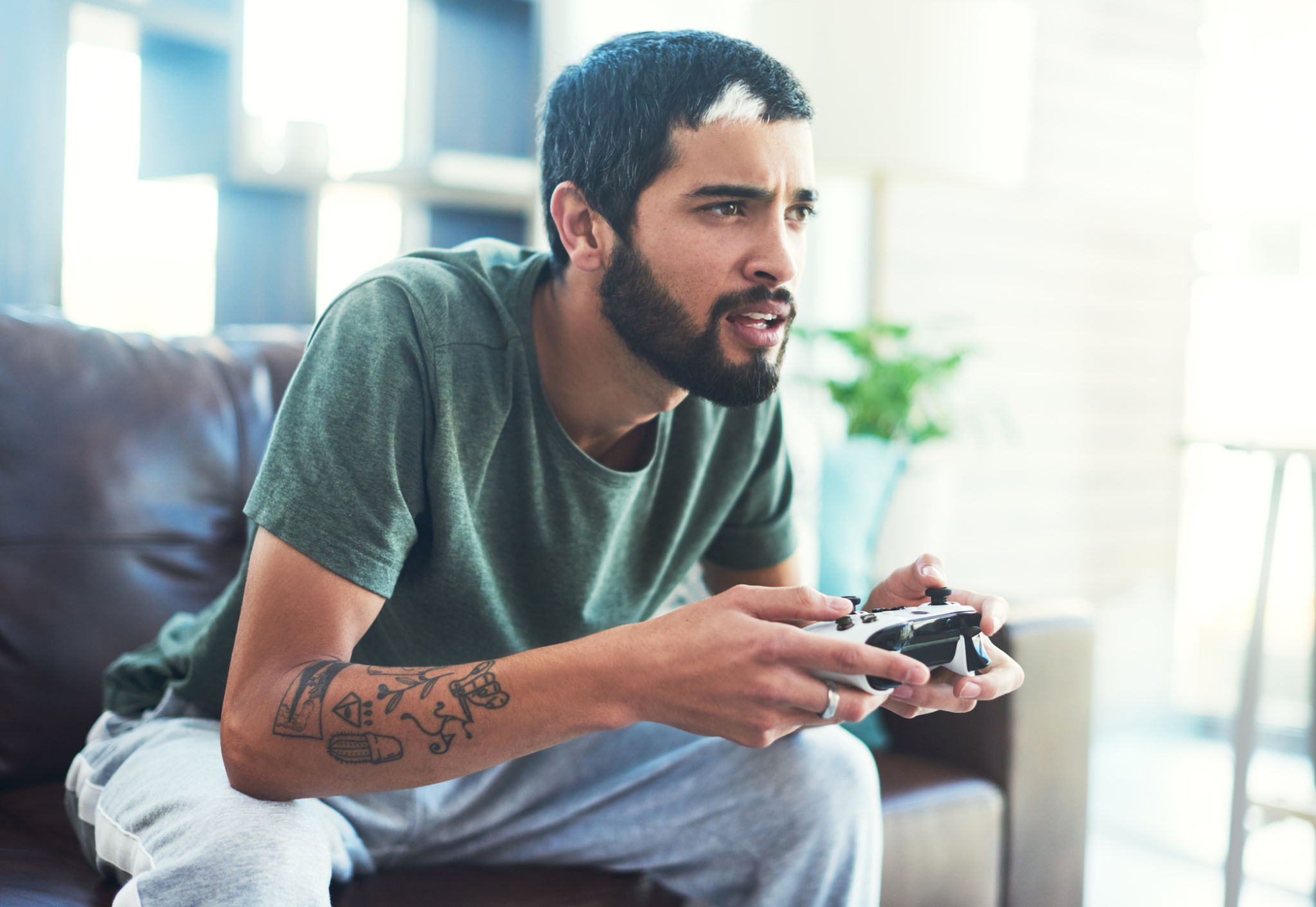 focused gamer