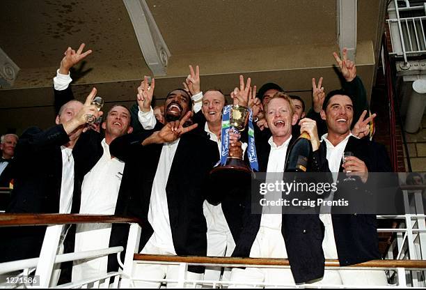 Leicestershire win the County Championship after beating Surrey at the Oval in London. \ Mandatory Credit: Craig Prentis /Allsport