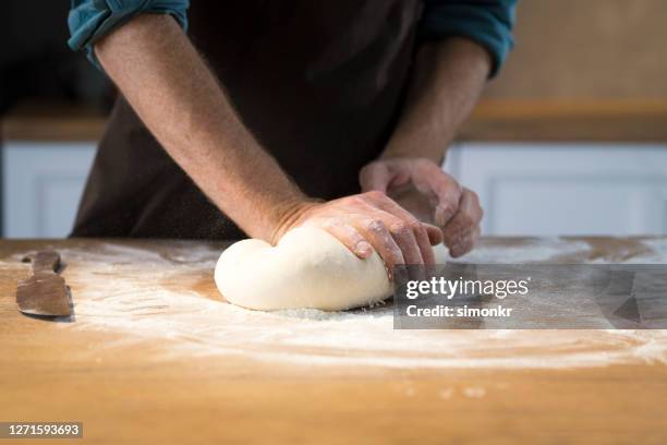 chef kneading dough - kneading stock pictures, royalty-free photos & images