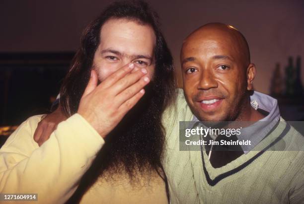 Record producer Rick Rubin and music mogul Russell Simmons pose for a portrait in Los Angeles, California in 1997.