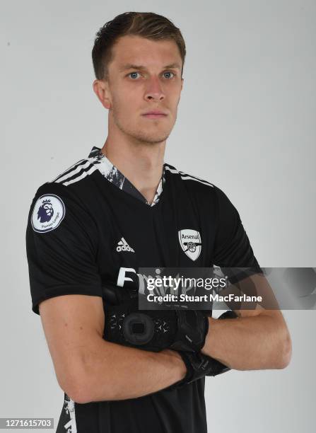 Matt Macey of Arsenal at London Colney on September 09, 2020 in St Albans, England.