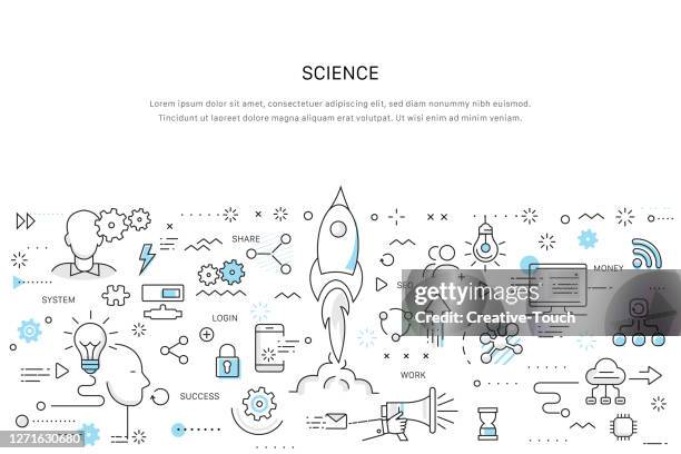 doodle work concept - content generation icon stock illustrations