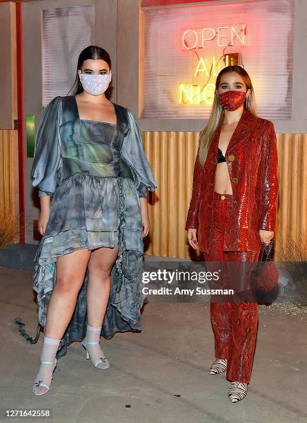 Barbie Ferreira and Haley Lu Richardson attend the HBO Max Drive-In Premiere of Unpregnant on September 9, 2020 in Glendale, California.