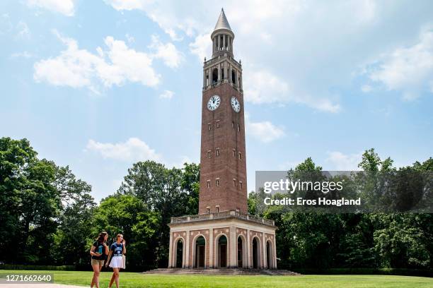 People walk on the campus of the University of North Carolina Chapel Hill on June 29, 2023 in Chapel Hill, North Carolina. The U.S. Supreme Court...