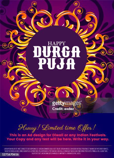 durga puja - indian culture background stock illustrations