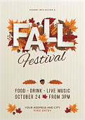 Fall festival poster template.