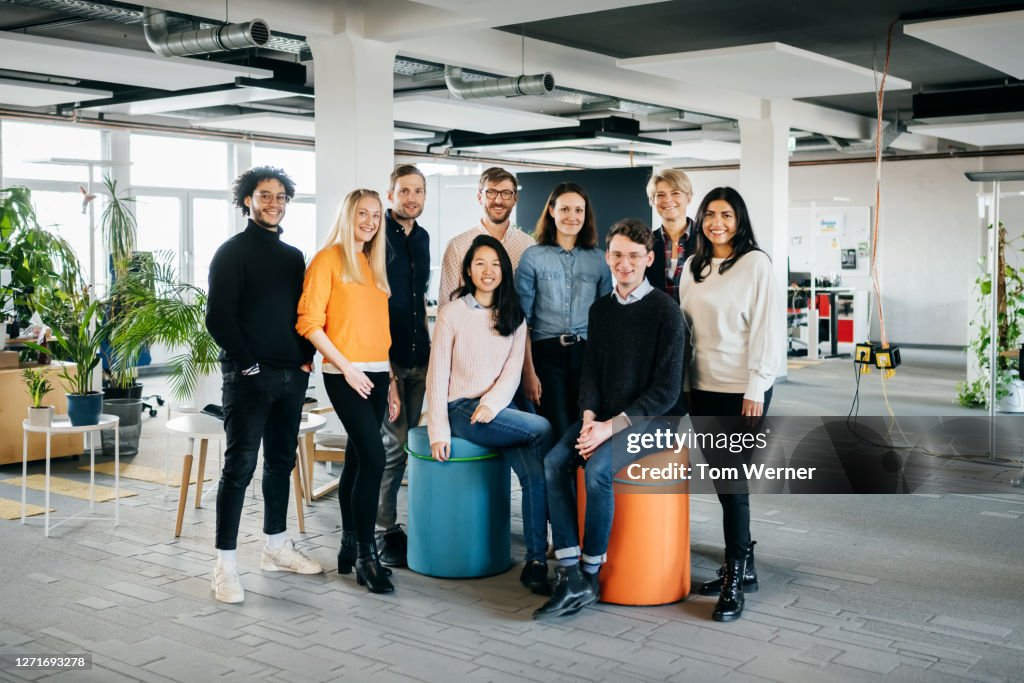 Portrait Of Modern Business Startup Team Members