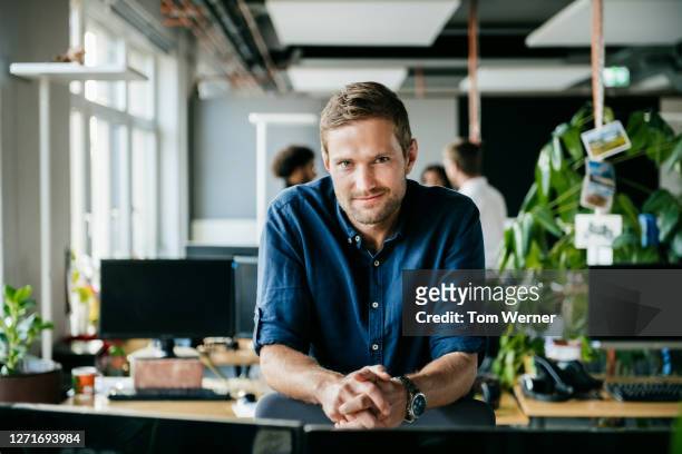portrait of modern office worker - only men stock pictures, royalty-free photos & images