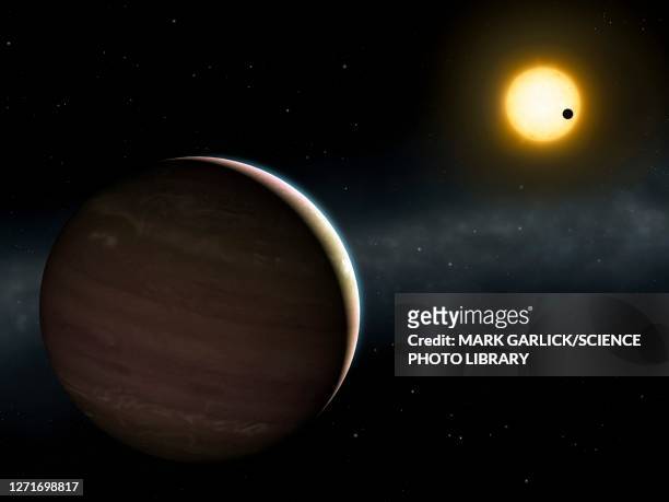 ilustrações, clipart, desenhos animados e ícones de artwork of planets wasp-148 b and c - extrasolar planet