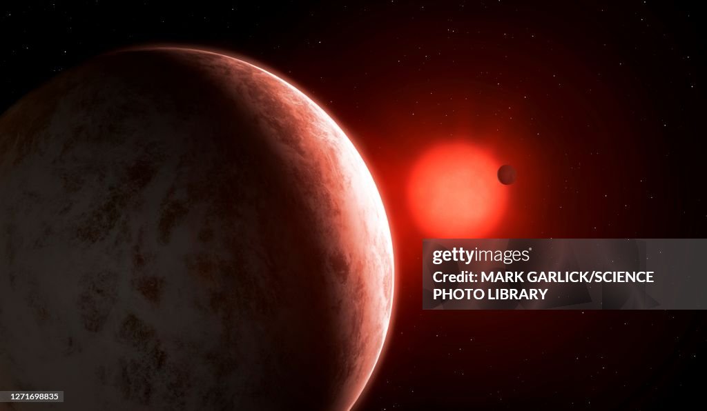 Artwork of Gliese 887 b and c