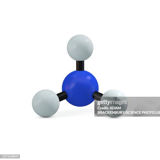 ammonia molecule, illustration - ammonia stock illustrations
