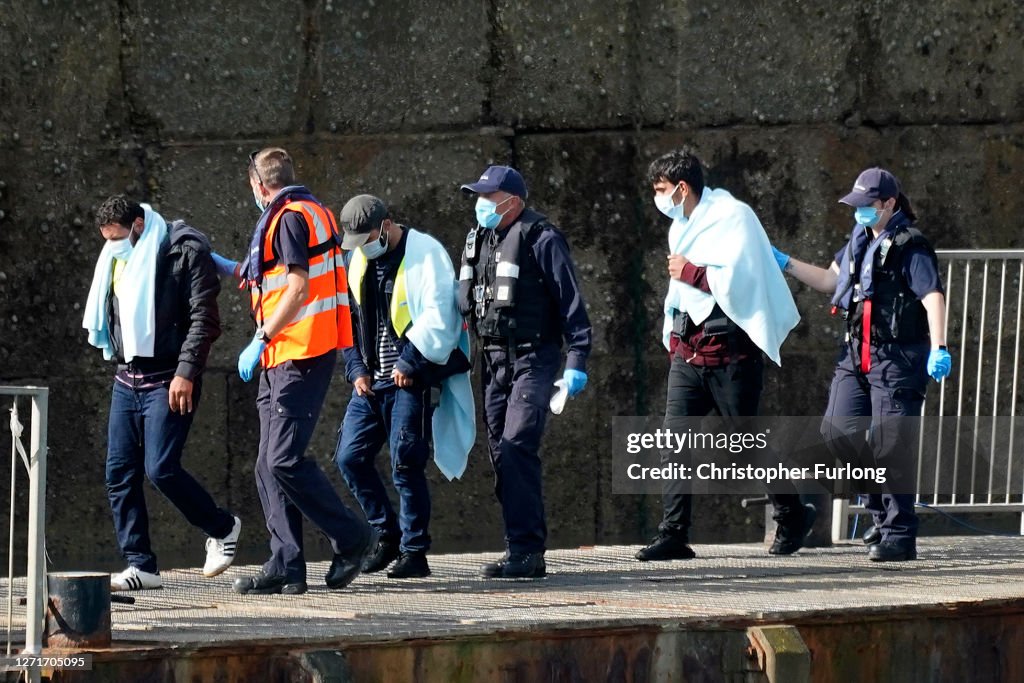 Migrants Crossing English Channel Intercepted By UK Border Force
