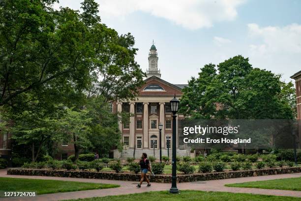People walk on the campus of the University of North Carolina Chapel Hill on June 29, 2023 in Chapel Hill, North Carolina. The U.S. Supreme Court...