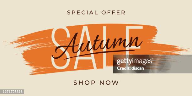 ilustraciones, imágenes clip art, dibujos animados e iconos de stock de diseño de venta de otoño para publicidad, banners, folletos y folletos. - octubre