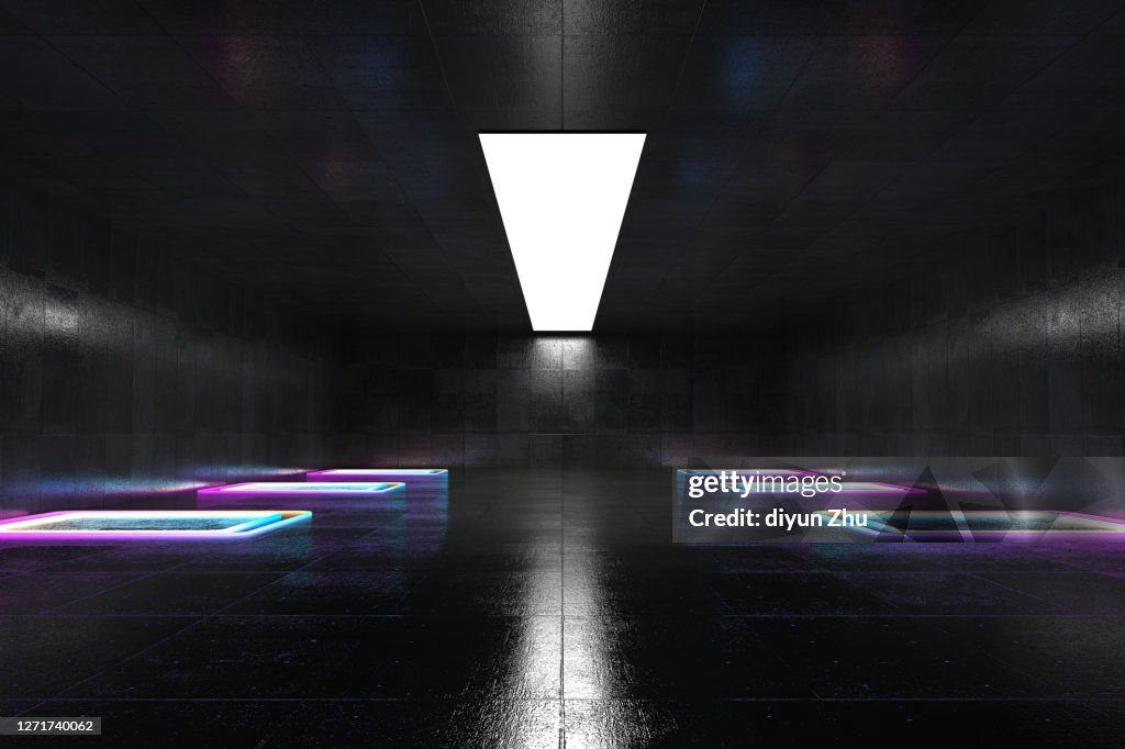 3d illustration abstract entrance hall