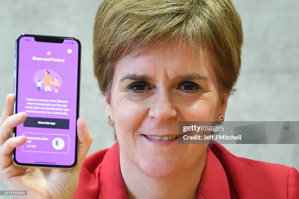 First Minister Shows Test & Protect App