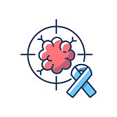 Oncology department RGB color icon