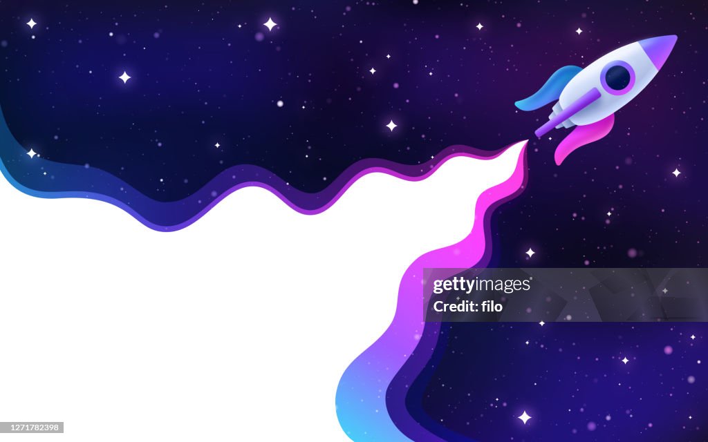 Razzo astronave che esplode nello spazio