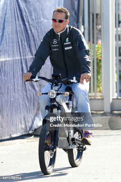 German mercedes driver Michael Schumacher during the Monza grand prix. Monza , September 12th, 2010