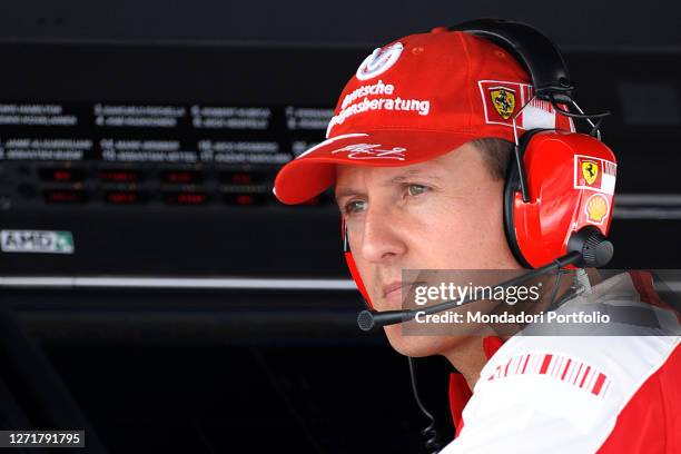 German pilot Michael Schumacher of Ferrari team during Monza GP. Monza September 13th, 2009