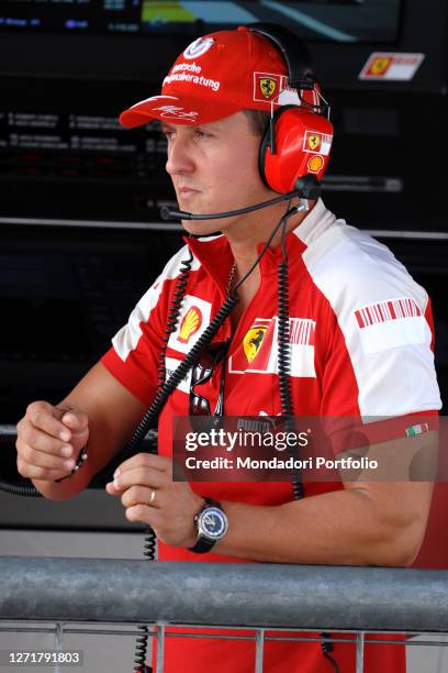 German pilot Michael Schumacher of Ferrari team during Monza GP. Monza September 13th, 2009