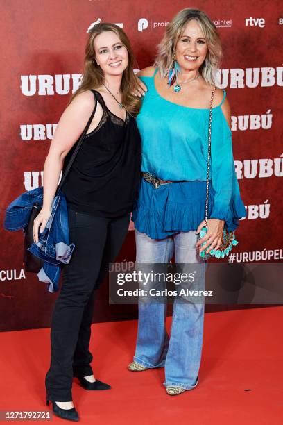 Miriam Diaz Aroca and Maria Washington attend 'Urubu' premiere at the Callao cinema on September 10, 2020 in Madrid, Spain.