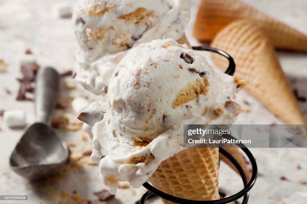 Home Made Smores Ice Cream Cones