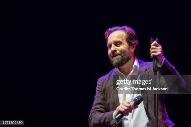 Alfie Boe performs at Virgin Money Unity Arena on September 10, 2020 in Newcastle upon Tyne, England.