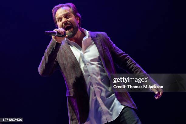 Alfie Boe performs at Virgin Money Unity Arena on September 10, 2020 in Newcastle upon Tyne, England.