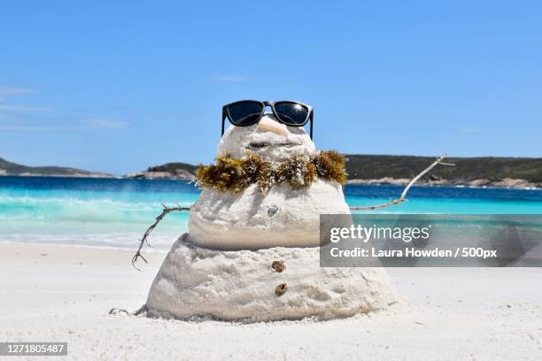 scenic view of sea against sky, west beach, australia - snowman - fotografias e filmes do acervo