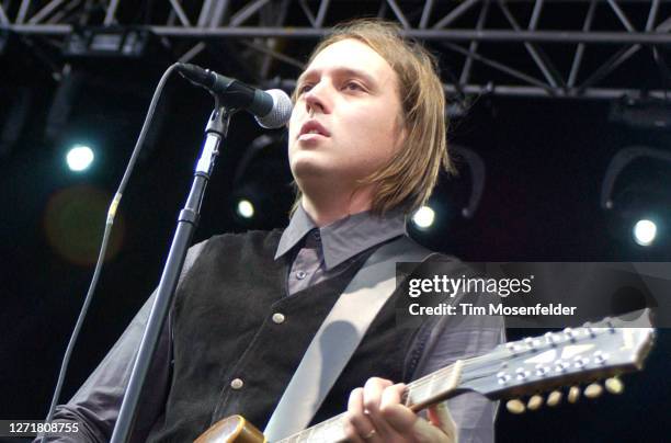Win Butler of Arcade Fire performs during KROQ's Inland Invasion 5 at Hyundai Pavilion on September 17, 2005 in Glen Helen, California.