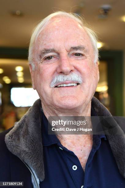 John Cleese during a book signing at Waterstones Piccadilly to promote his book "Creativity: A Short and Cheerful Guide" on September 10, 2020 in...