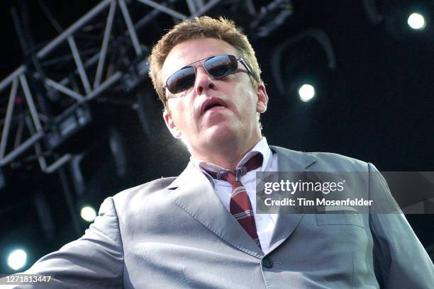 Graham "Suggs" McPherson of Madness performs during KROQ's Inland Invasion 5 at Hyundai Pavilion on September 17, 2005 in Glen Helen, California.