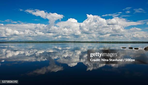 scenic view of lake against sky, ottawa, canada - ottawa landscape stock pictures, royalty-free photos & images