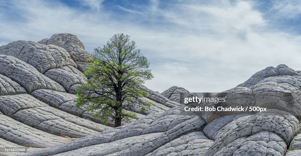 Low Angle View Of Rock Formation Against Sky, Page, United States
